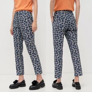 Weekend Max Mara Esule Printed FITW13 Cropped Cigarette Straight Leg Ankle Pants